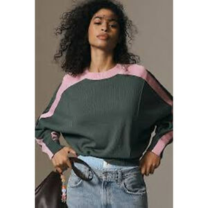 Dolman Sleeve Color-Blocked Sweater size XXS